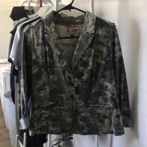 Volcom Scout Army Camo Print Casual Blazer Top M